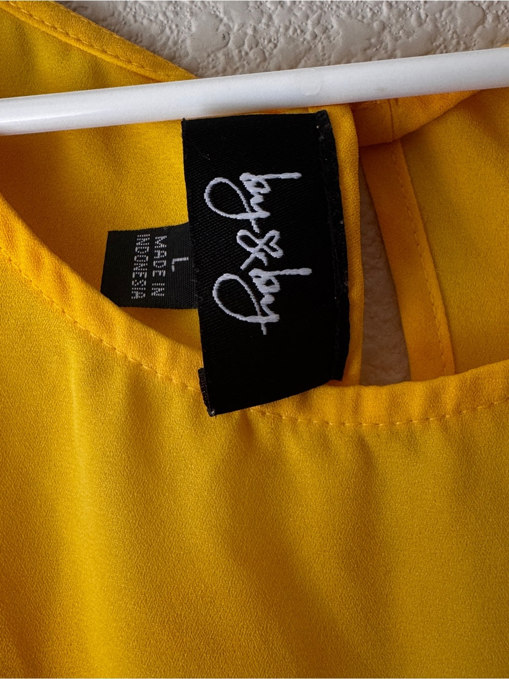 Lush Mustard Cold-Shoulder Ruffle Top - Picture 3 of 3